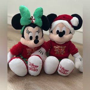Disney|Set of 2|2020 Mickey &‎ Minnie Holiday Plush